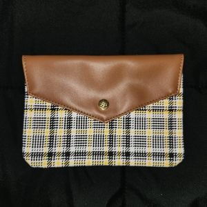 Ipsy Checkered Wallet Makeup Bag